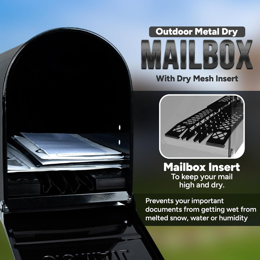 Black Mailbox With Dry Insert