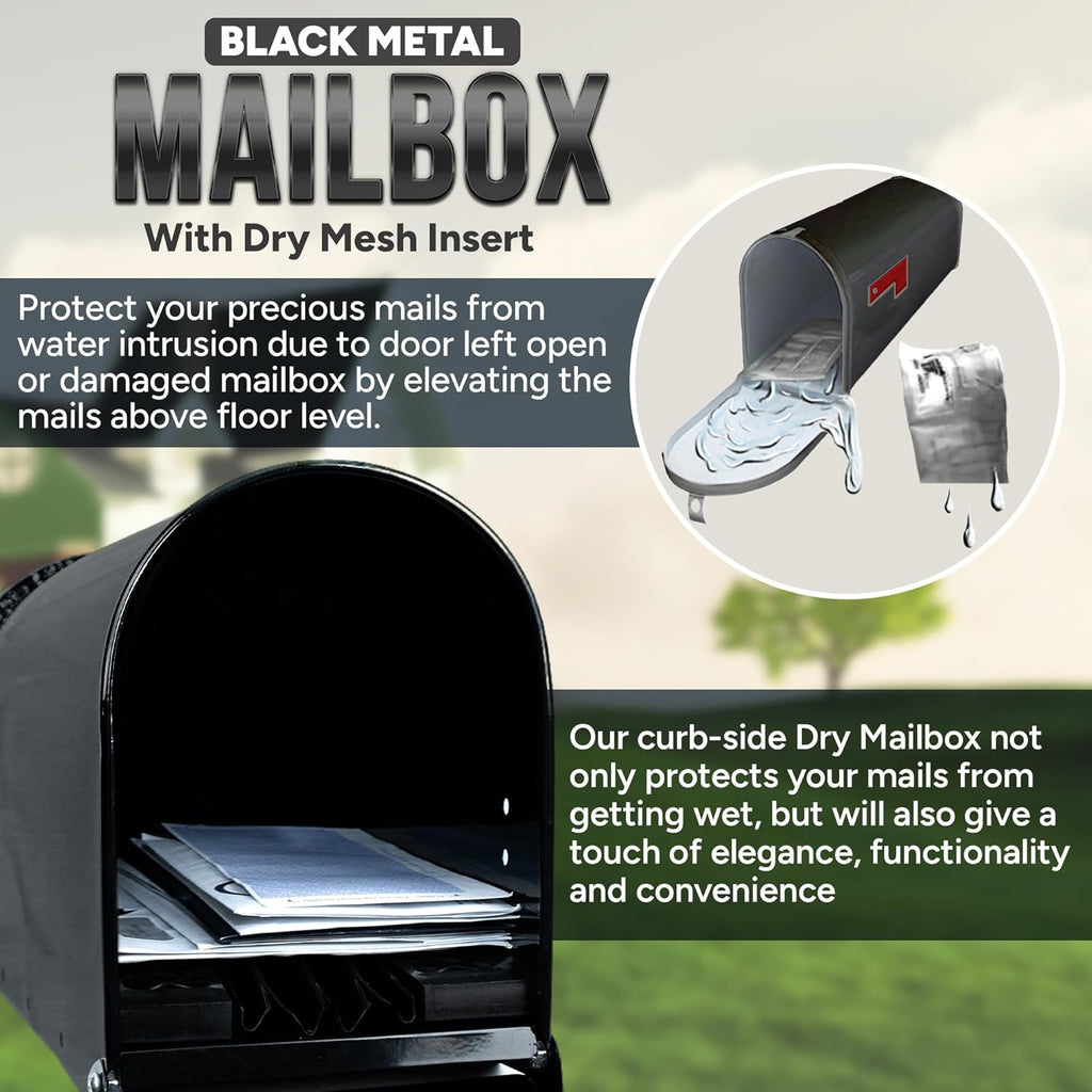 Black Mailbox With Dry Insert