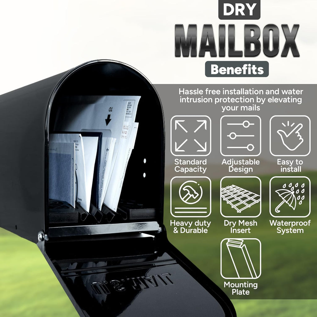 Black Mailbox With Dry Insert